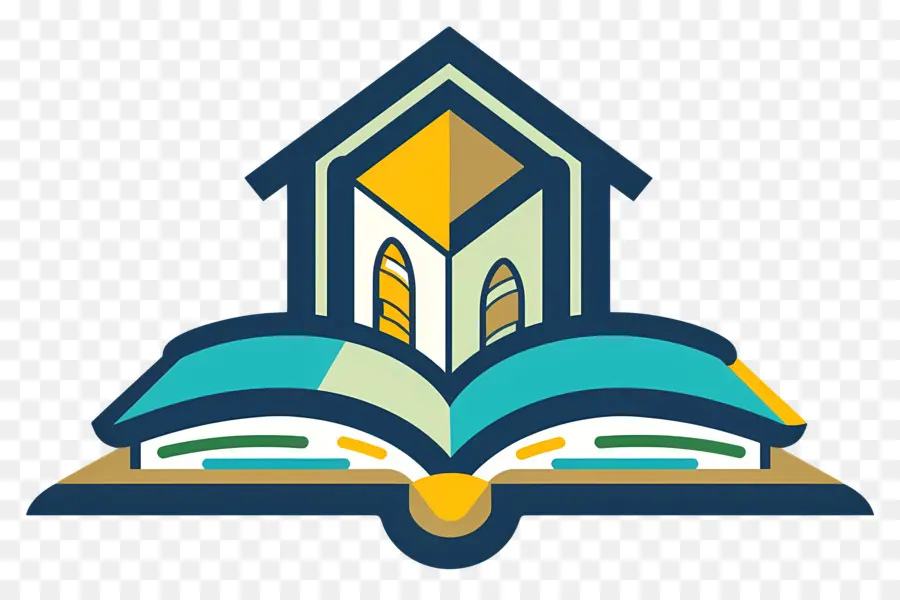 Logo Du Livre，Livre Et Maison PNG