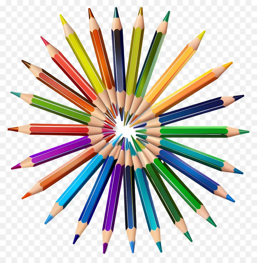 Crayons De Couleur，Art PNG