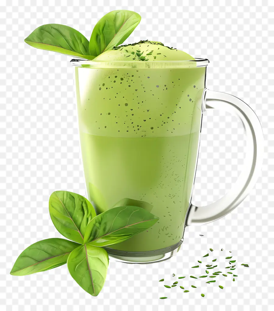 Thé Vert Matcha，Smoothie Vert PNG