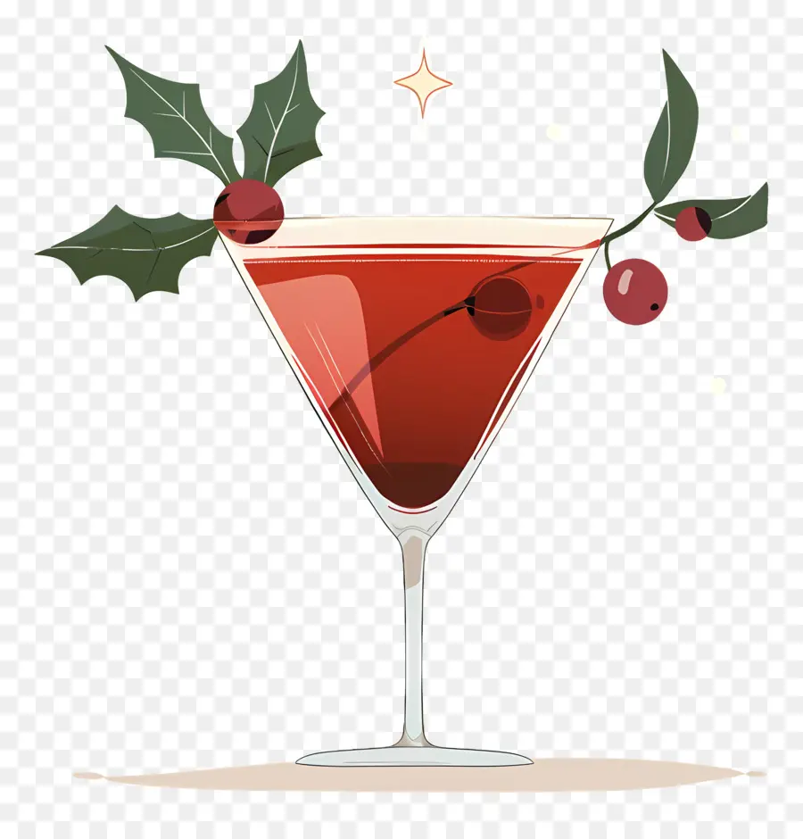 Cocktail De Noël，Cocktail Au Houx PNG