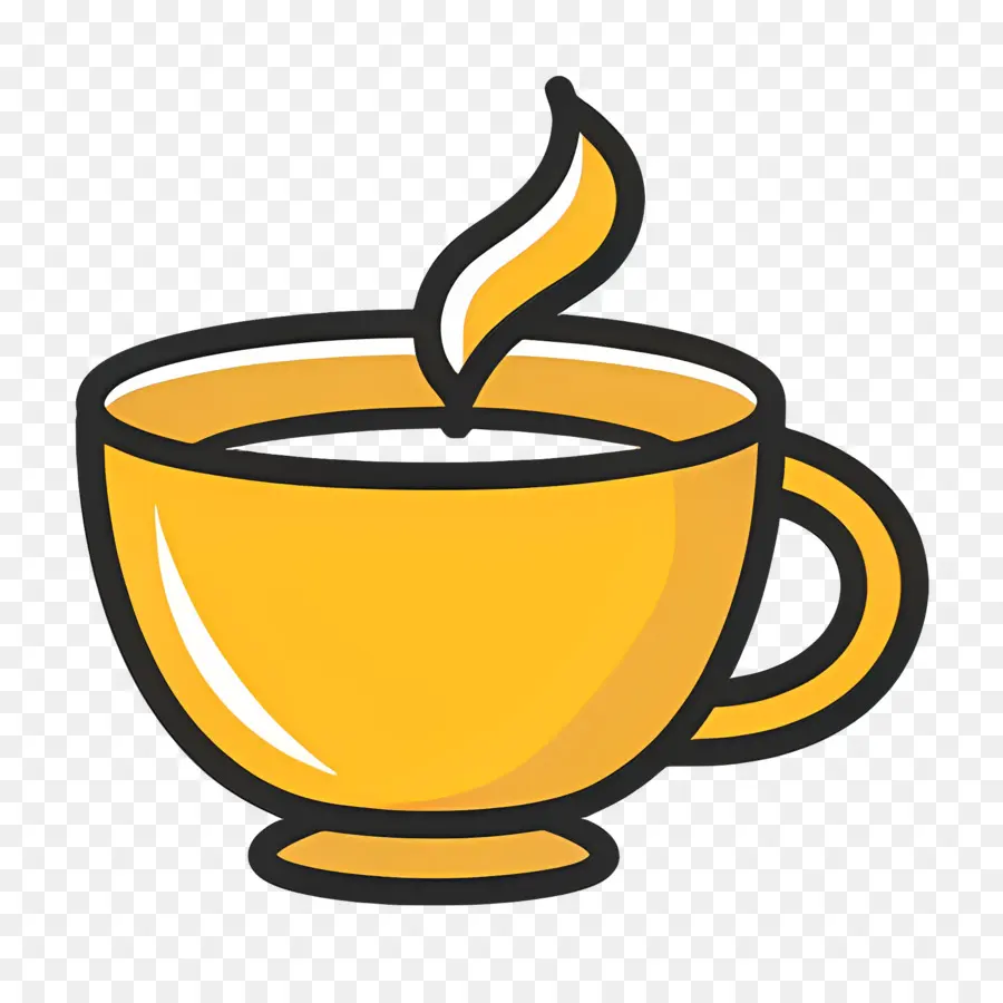 Logo Du Café，Coupe Jaune PNG