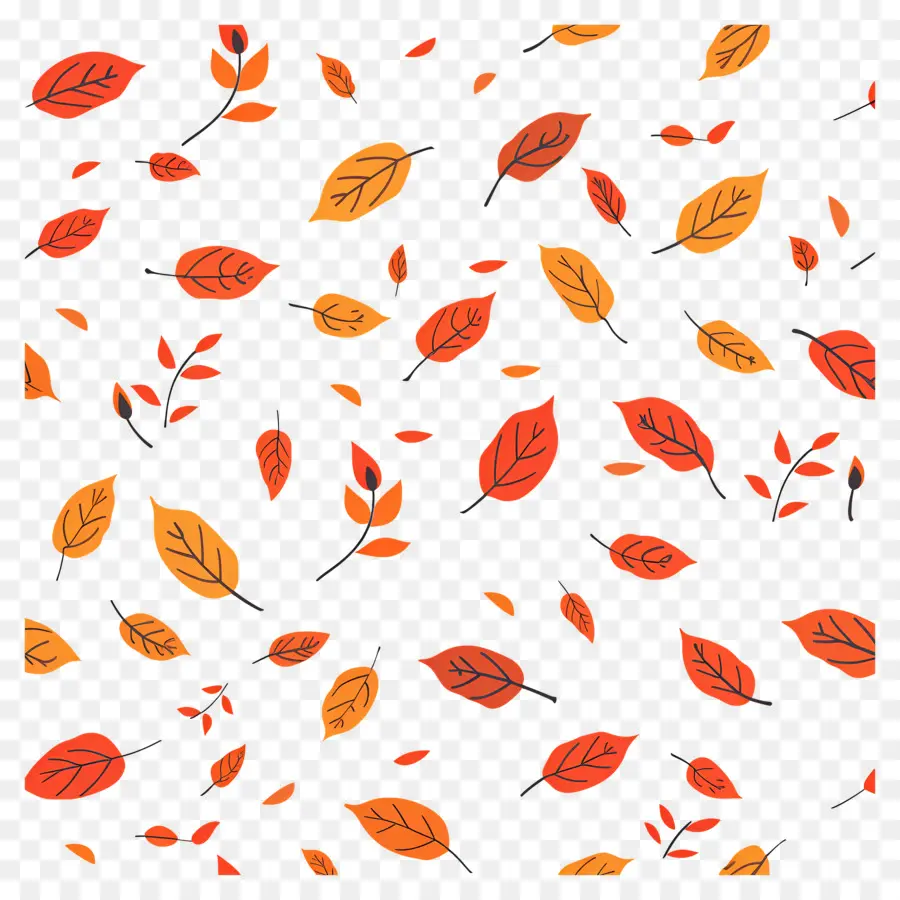 Modèle De Thanksgiving，Feuilles D'automne PNG