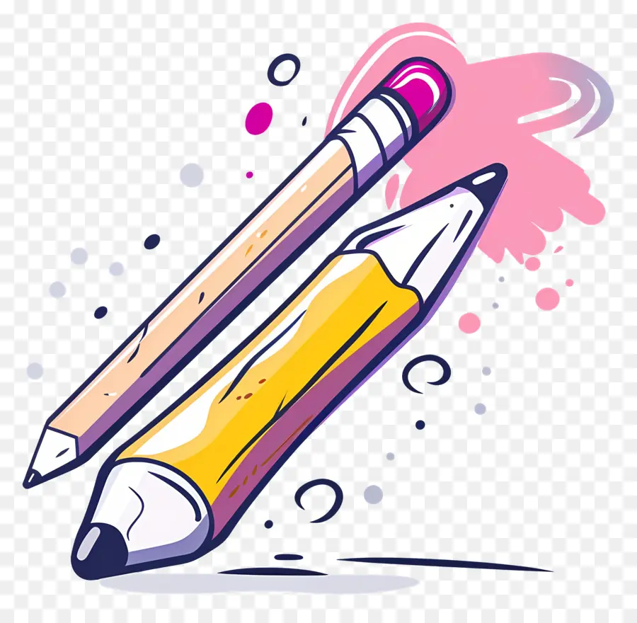 Crayons De Couleur，Crayon De Dessin Animé PNG