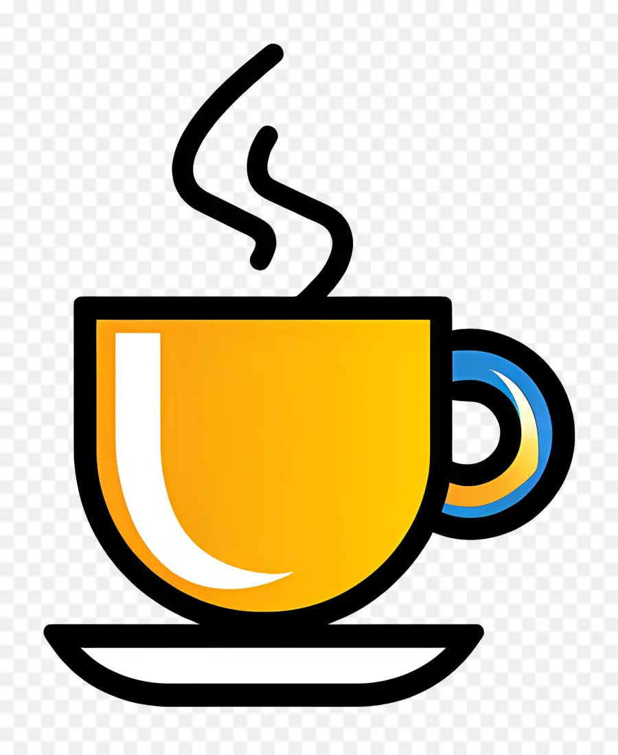 Logo Du Café，Coupe Jaune PNG