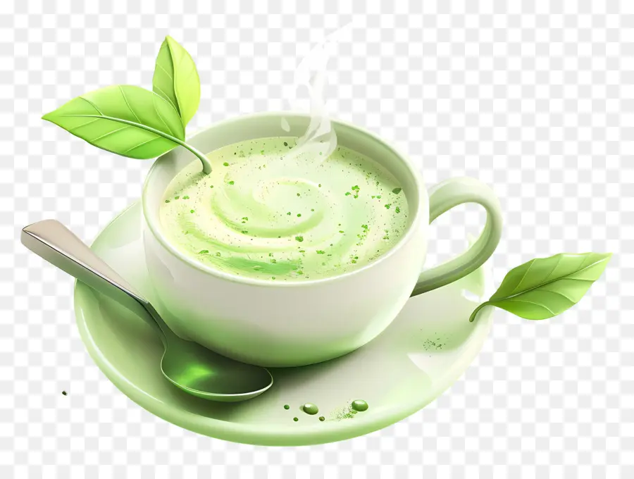 Thé Vert Matcha，Tasse De Thé Vert PNG