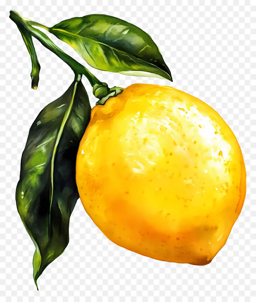 Aquarelle Citron，Un Seul Citron PNG