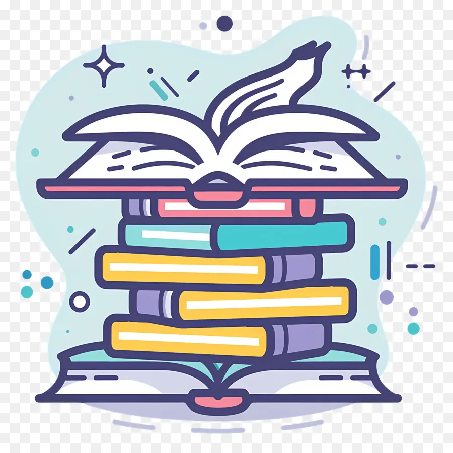 Logo Du Livre，Pile De Livres PNG