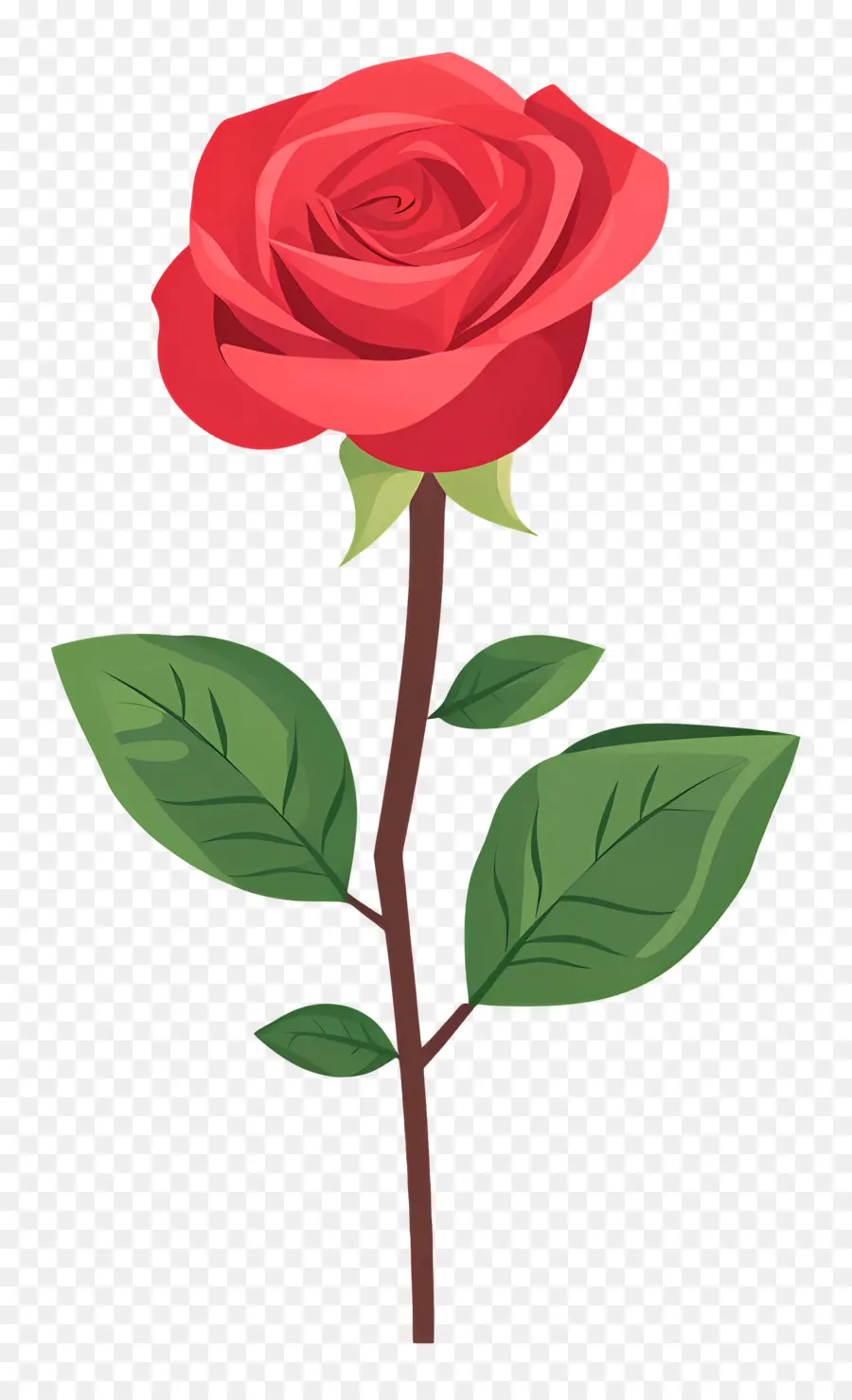 Rose Simple，Rose Rouge PNG