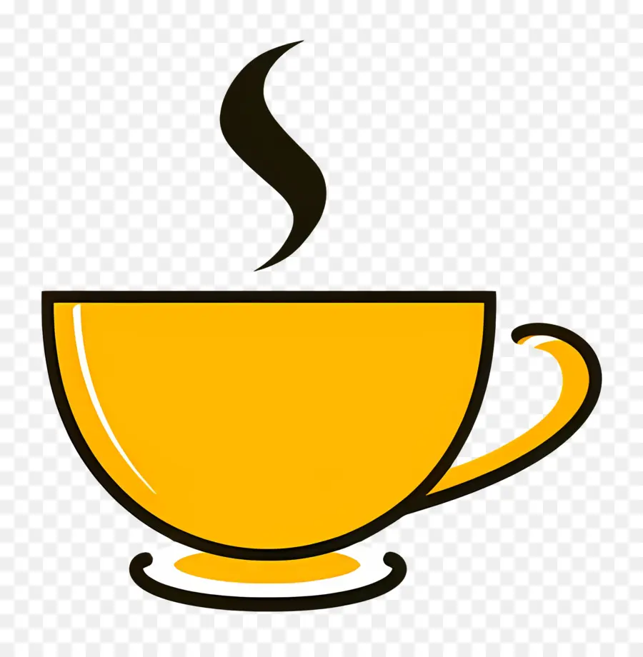 Logo Du Café，Coupe Jaune PNG