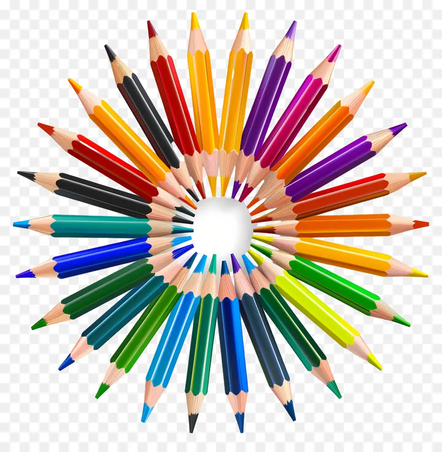 Crayons De Couleur，Art PNG