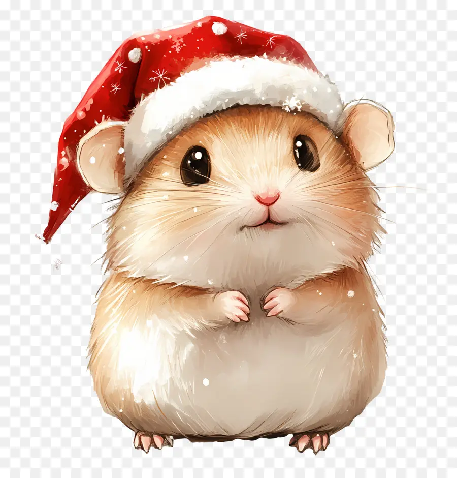 Hamster De Noël，Hamster En Bonnet De Noel PNG