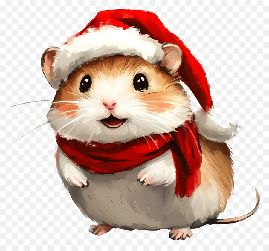 Hamster De Noël，Hamster En Vêtements D'hiver PNG