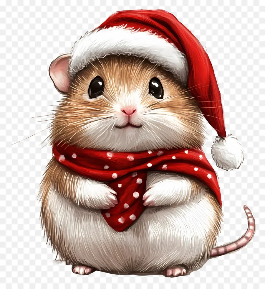 Hamster De Noël，Hamster En Vêtements D'hiver PNG