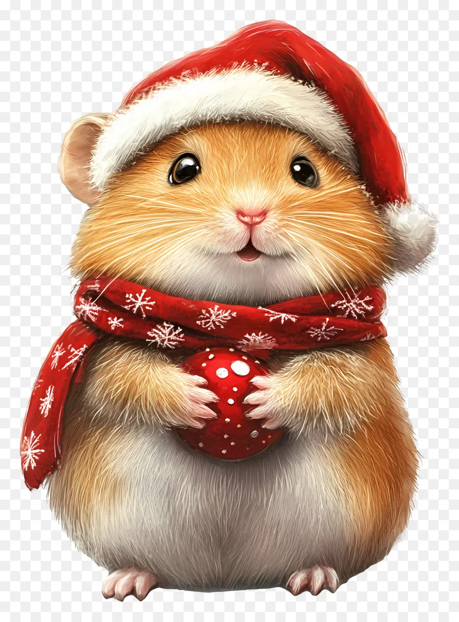 Hamster De Noël，Hamster En Vêtements D'hiver PNG