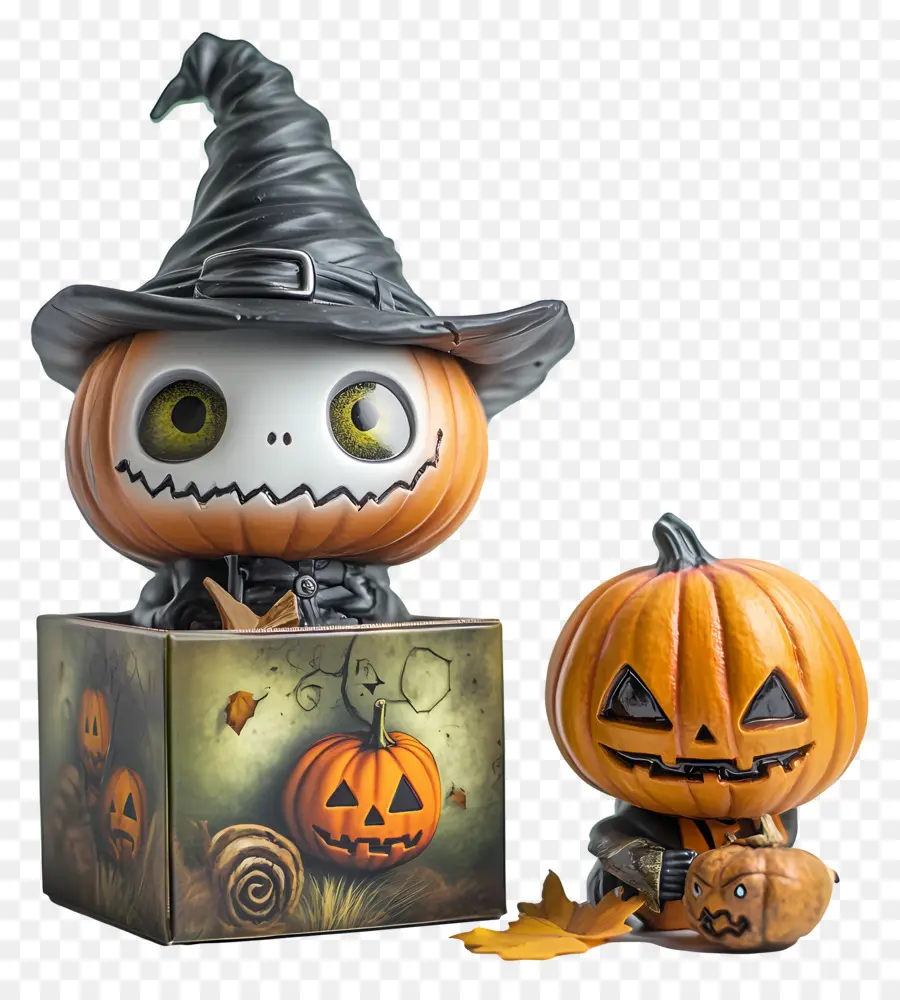 éléments D'halloween，Figurines De Citrouille PNG