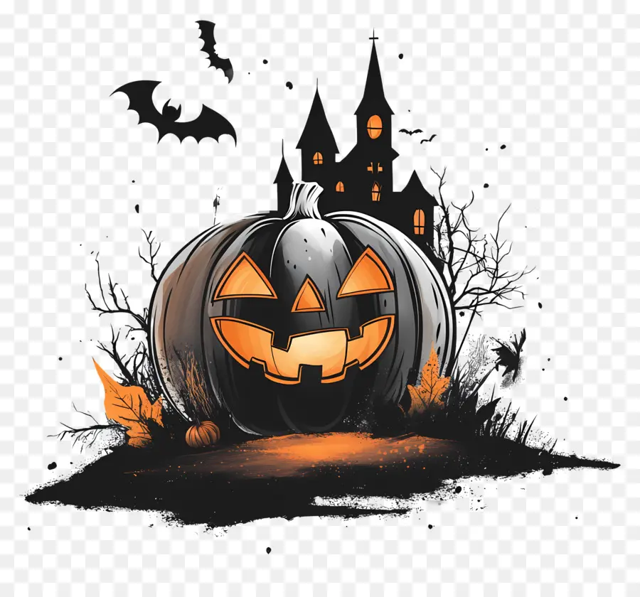 éléments D'halloween，Citrouille PNG