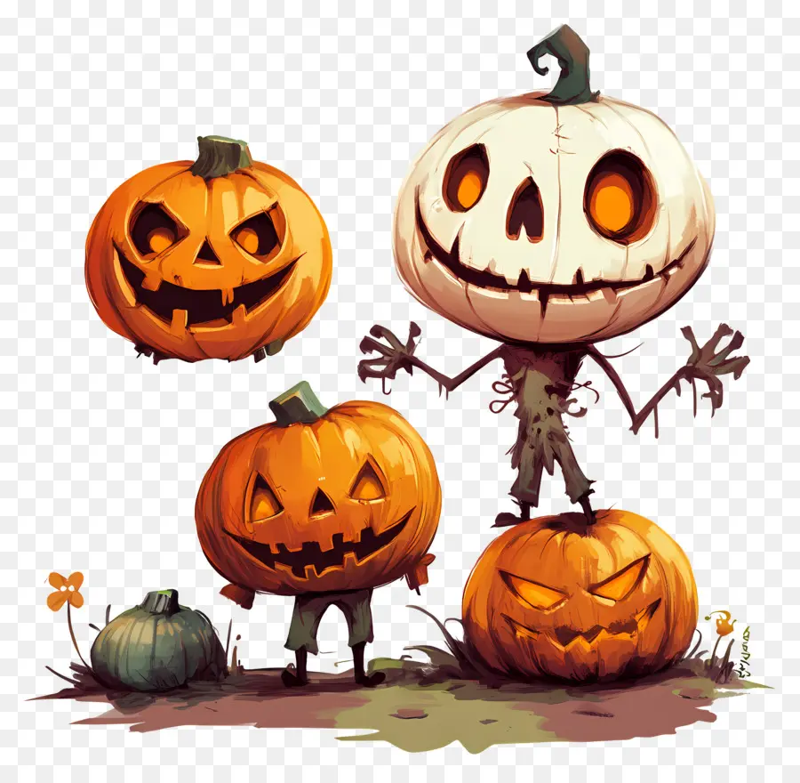 éléments D'halloween，Jack O' Lanternes PNG