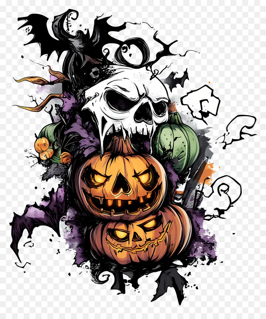 éléments D'halloween，Citrouille PNG