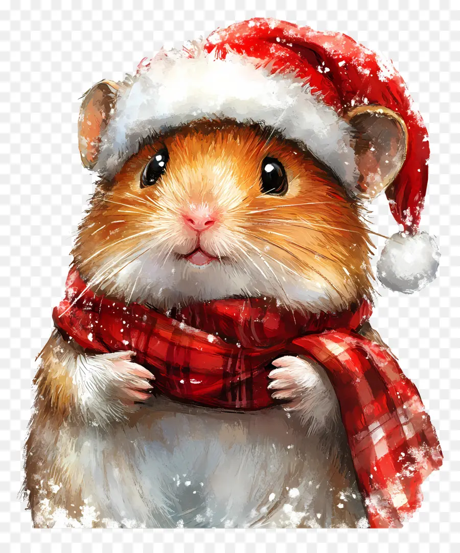 Hamster De Noël，Hamster En Vêtements D'hiver PNG