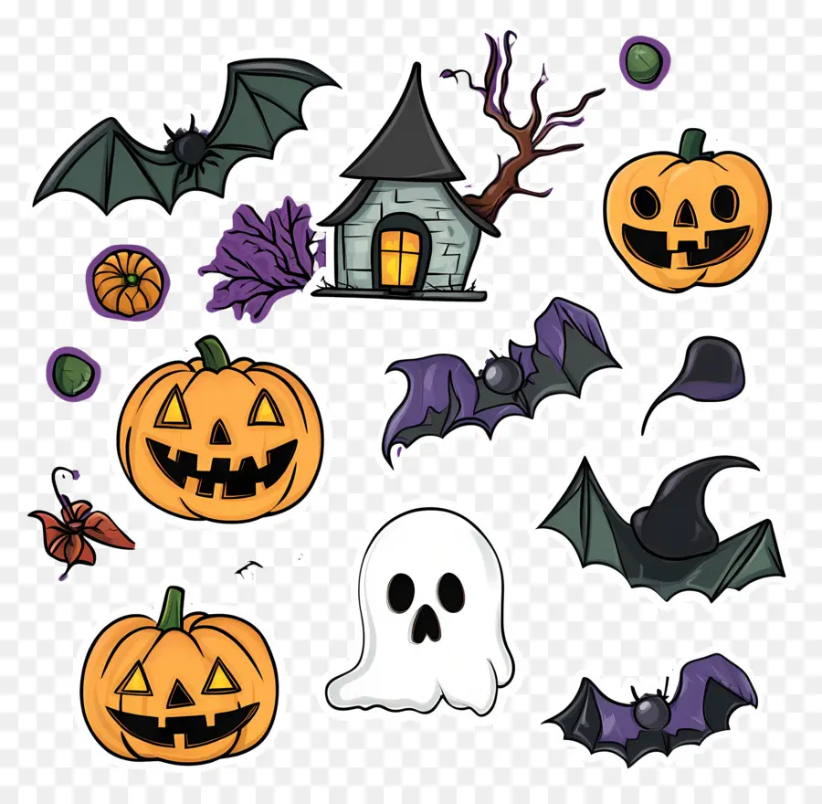 éléments D'halloween，Icônes D'halloween PNG