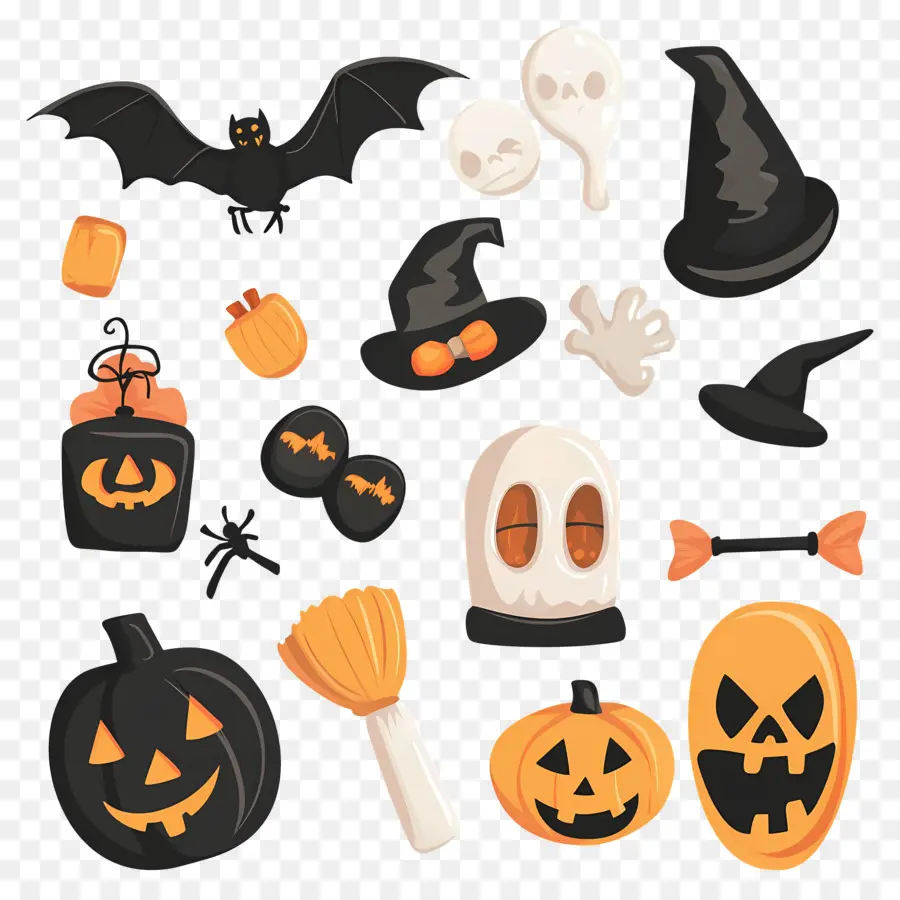 éléments D'halloween，Citrouilles D'halloween PNG