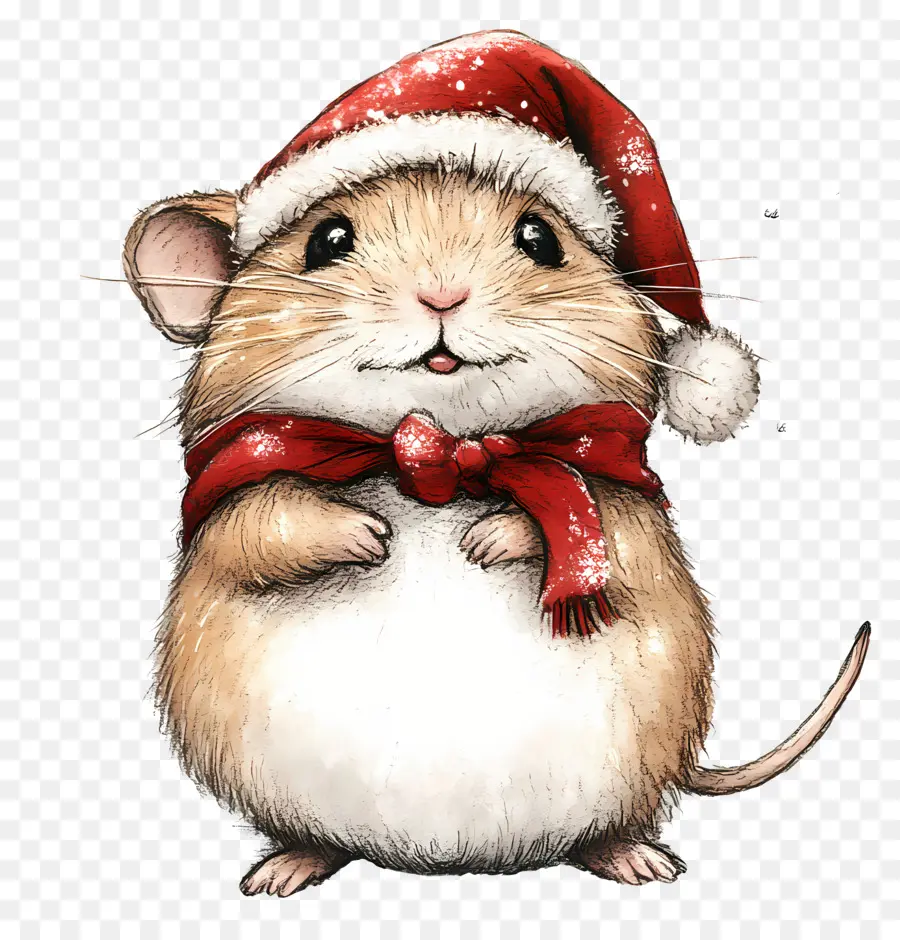 Hamster De Noël，Hamster En Vêtements D'hiver PNG