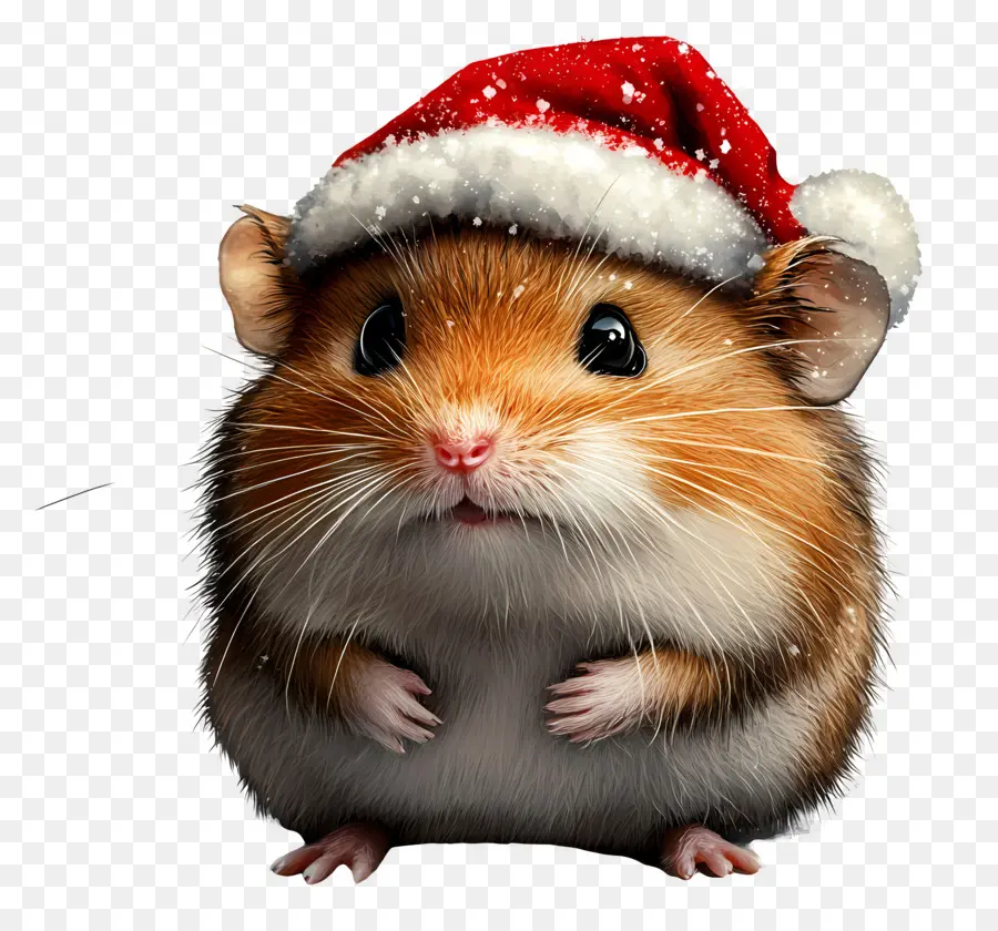 Hamster De Noël，Hamster Avec Bonnet De Noel PNG