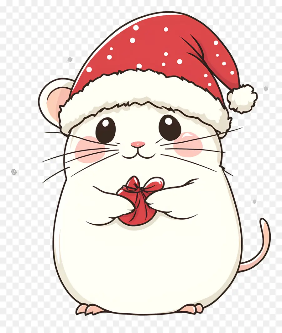 Hamster De Noël，Souris De Dessin Animé PNG