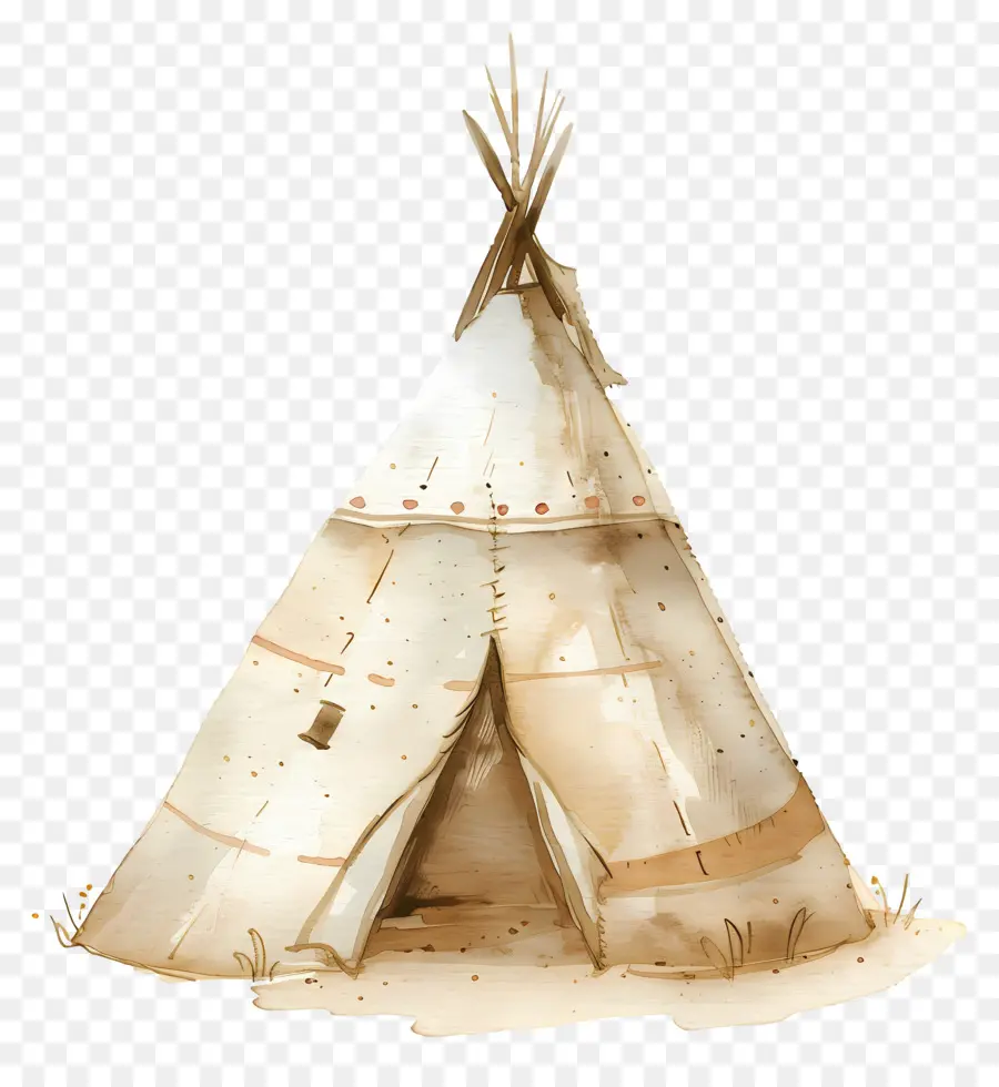 Wigwam Aquarelle，Tente Tipi PNG