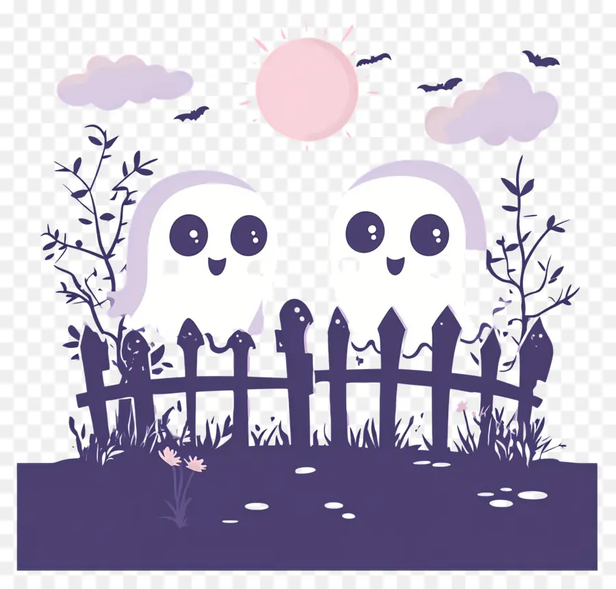 Clôture D'halloween，Spectres PNG