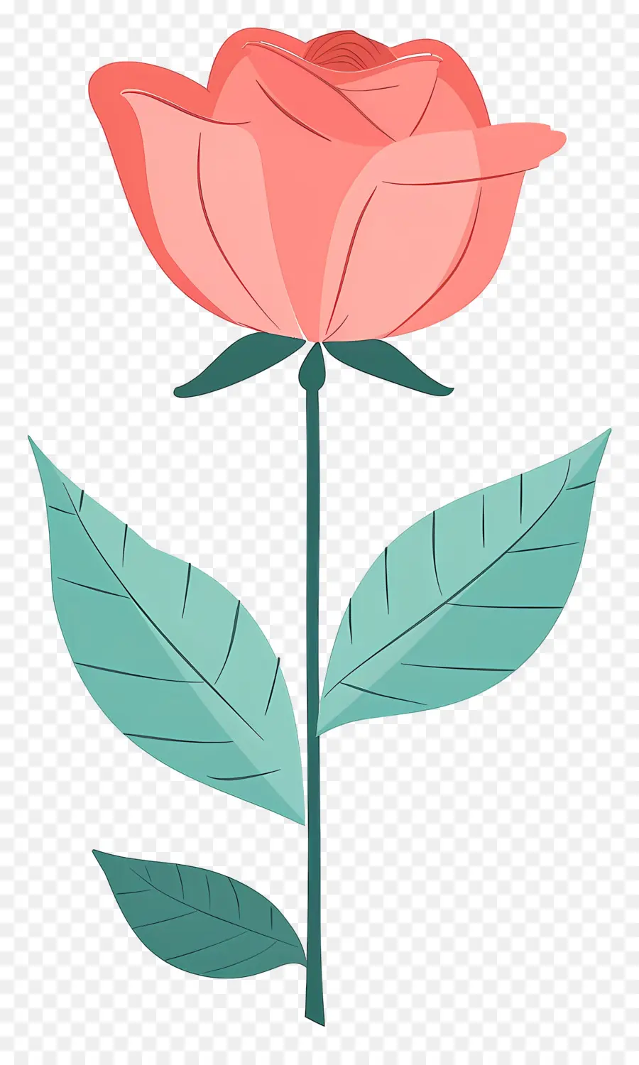 Rose Rouge，Fleur De Dessin Animé Rose PNG