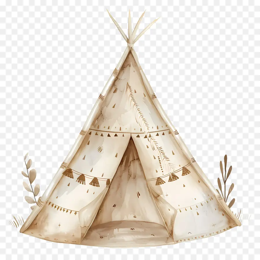 Wigwam Aquarelle，Tente Tipi PNG