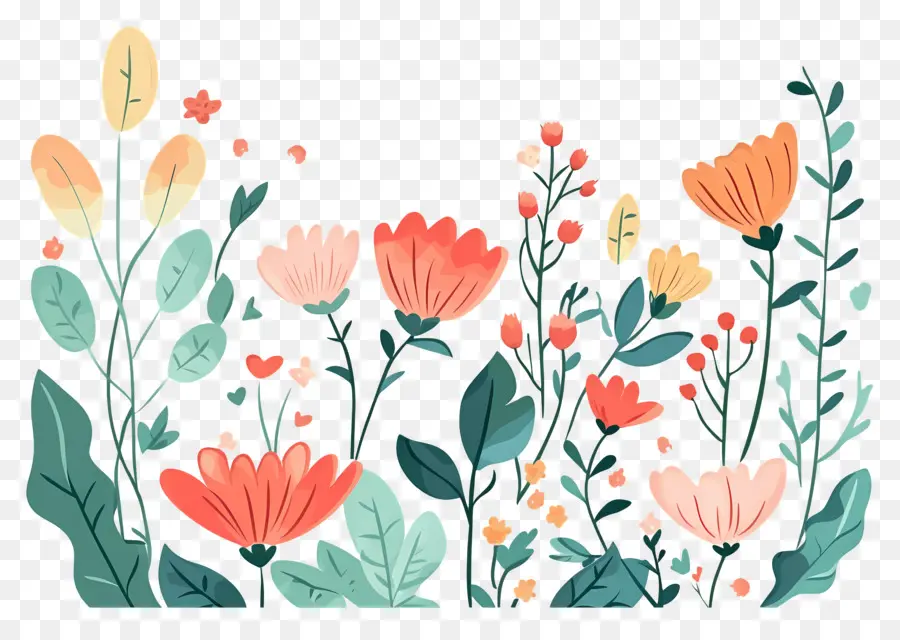 Bordure De Fleurs，Fleurs PNG