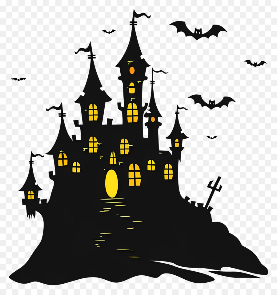 Château Disney D'halloween，Château Hanté PNG