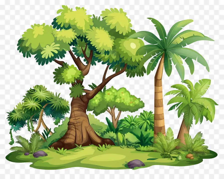 Grand Arbre，Arbres Verts PNG