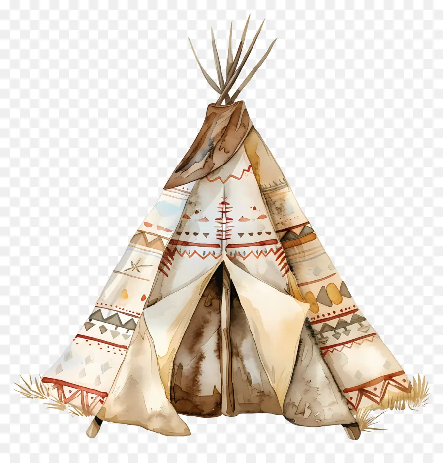 Wigwam Aquarelle，Tipi PNG