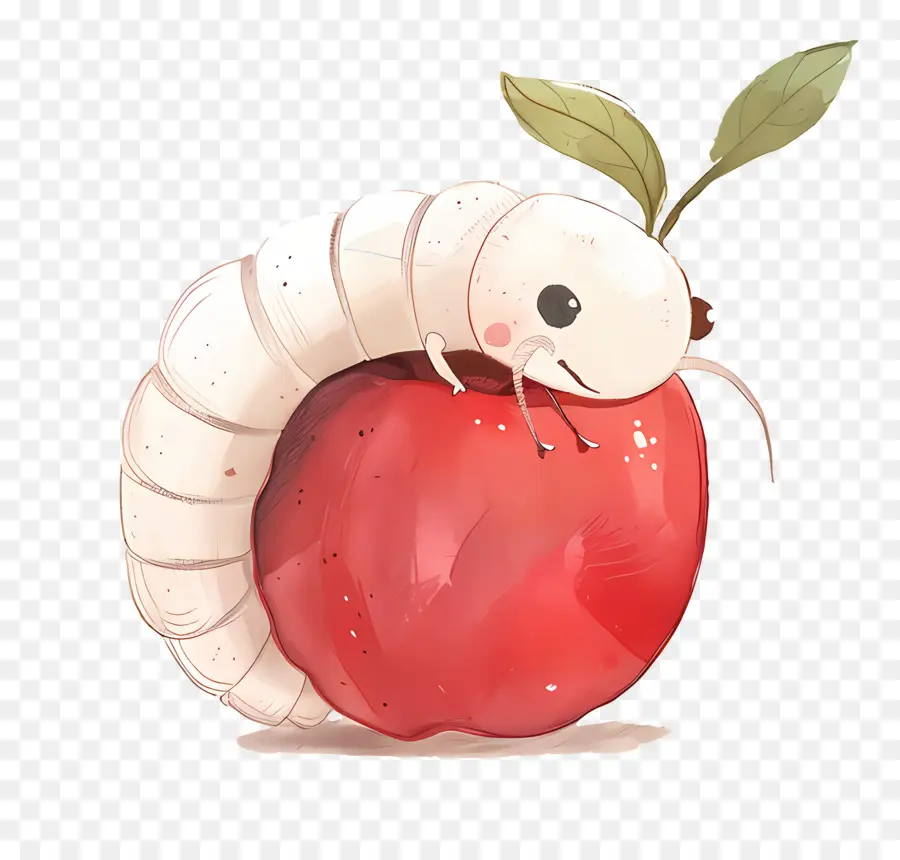 Pomme Avec Ver，Fruit PNG