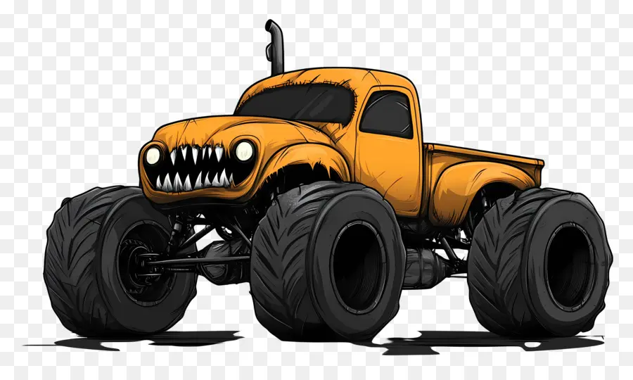 Camion Monstre D'halloween，Camion Monstre PNG