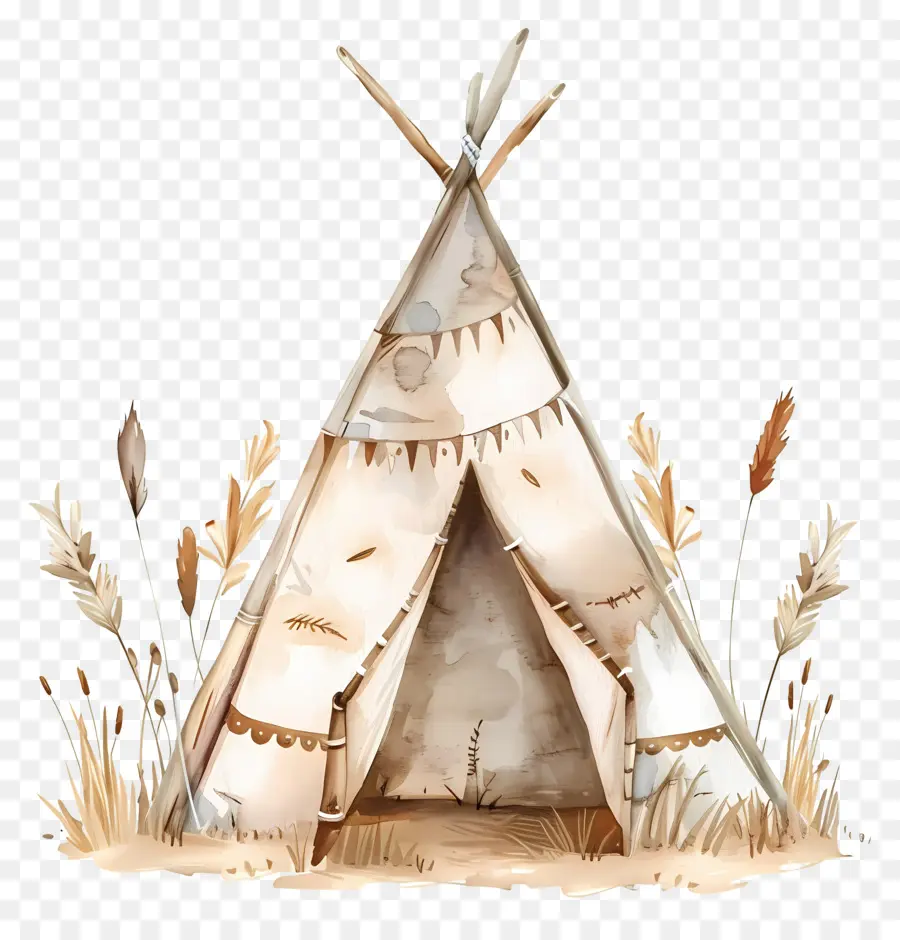 Wigwam Aquarelle，Tente Tipi PNG