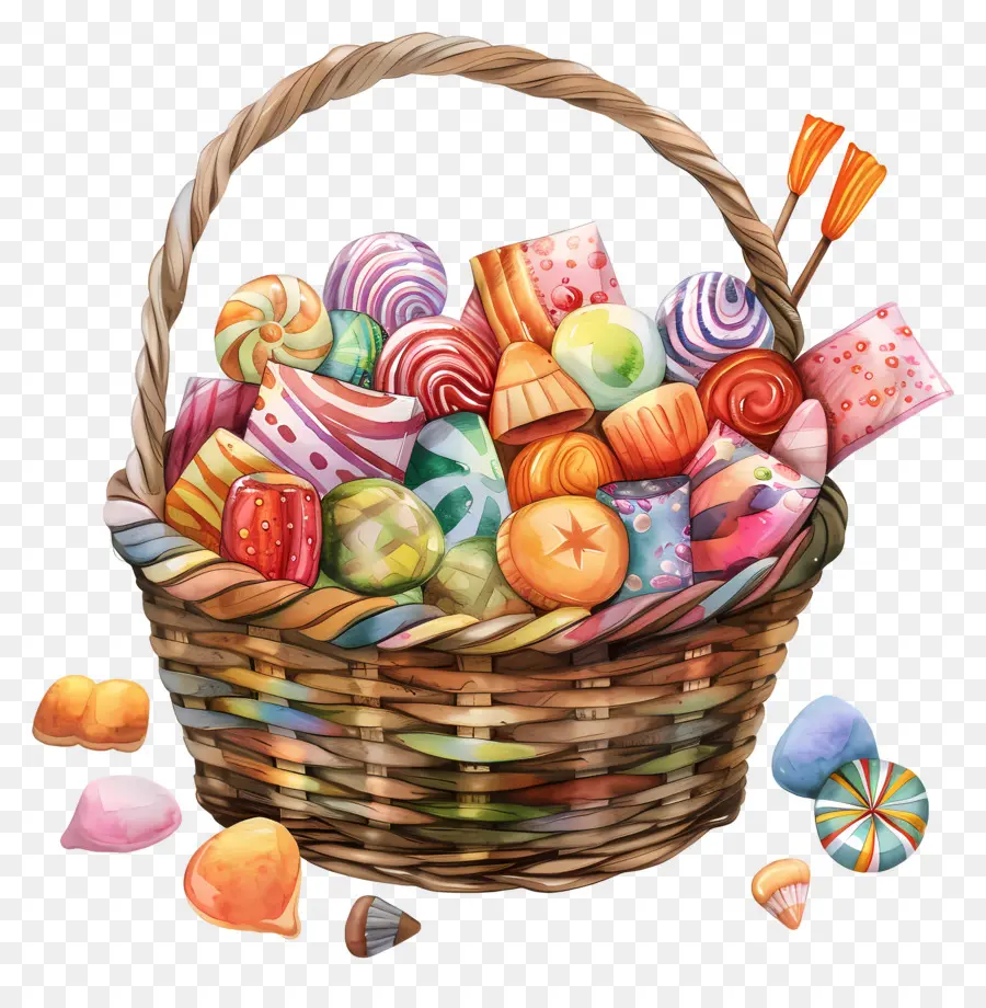 Panier D'halloween，Panier De Bonbons PNG