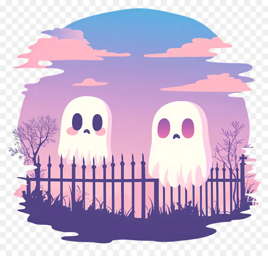 Clôture D'halloween，Spectres PNG