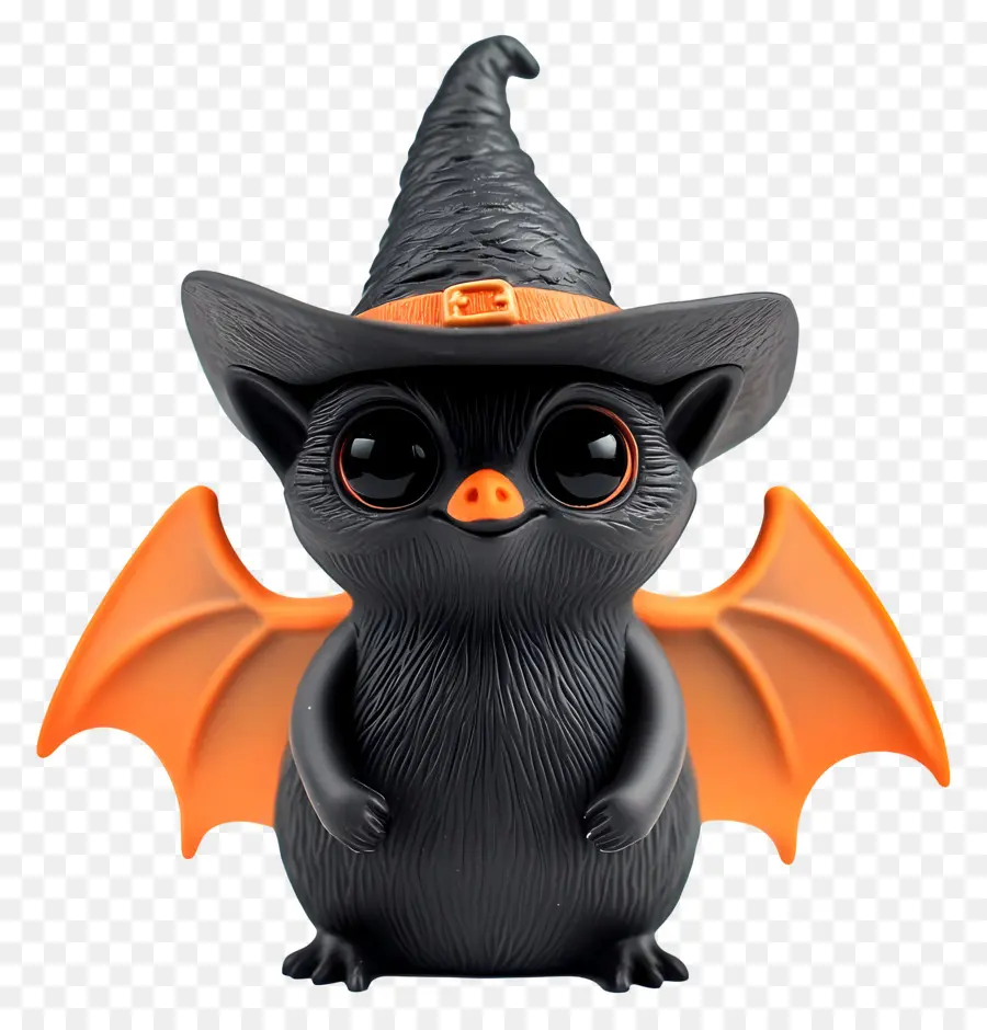 Chauves Souris D'halloween，Chauve Souris Mignonne Avec Chapeau De Sorcière PNG