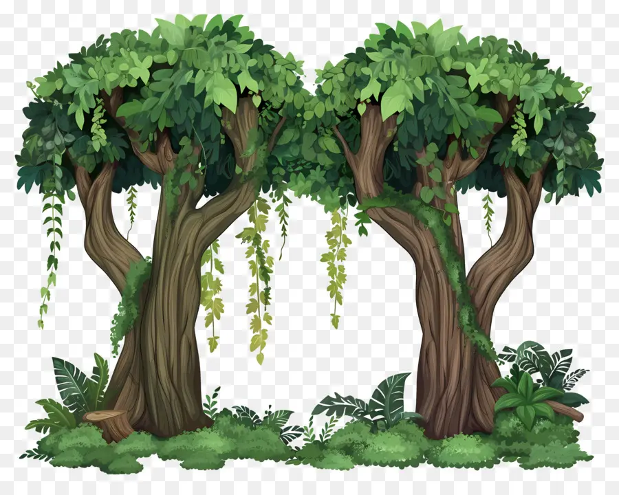 Grand Arbre，Arbres De Dessin Animé PNG