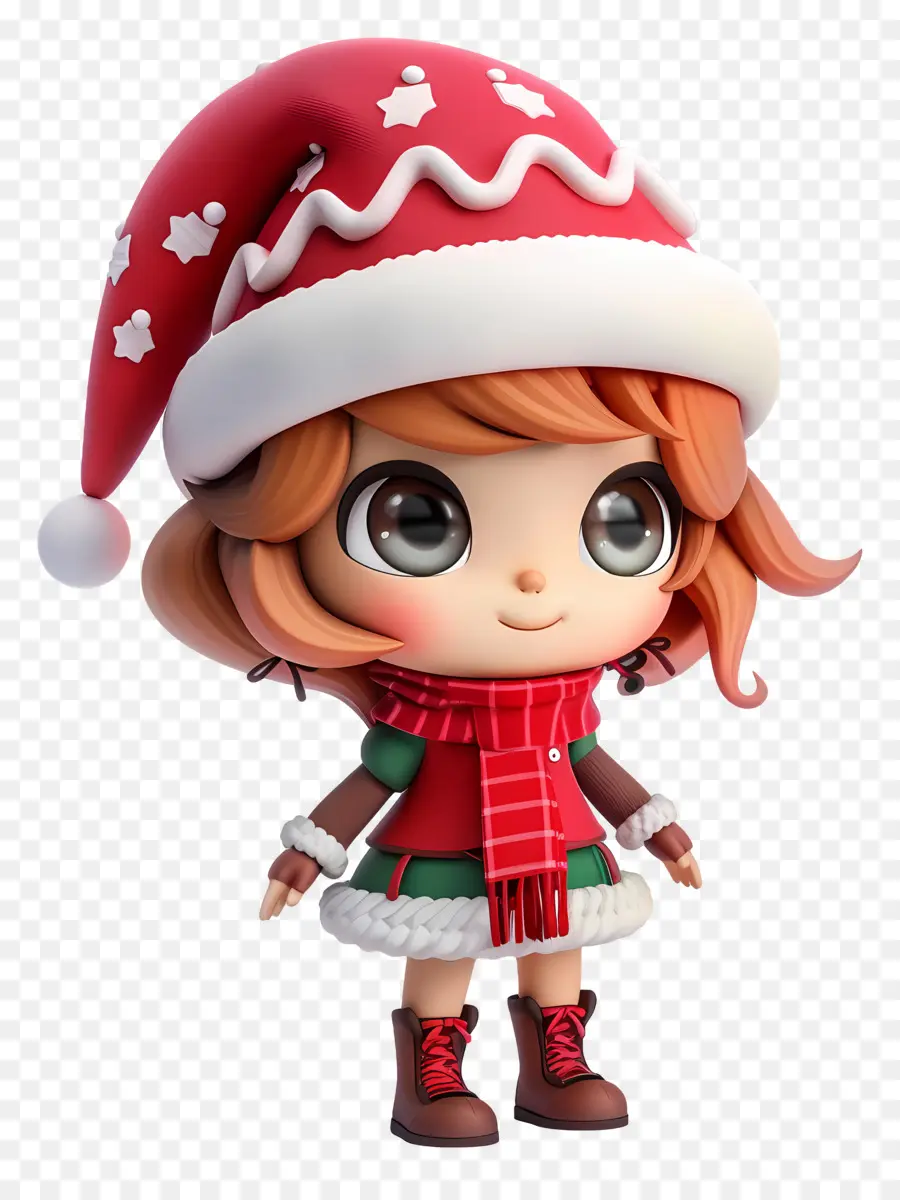 Fille Chibi，Fille De Noël PNG