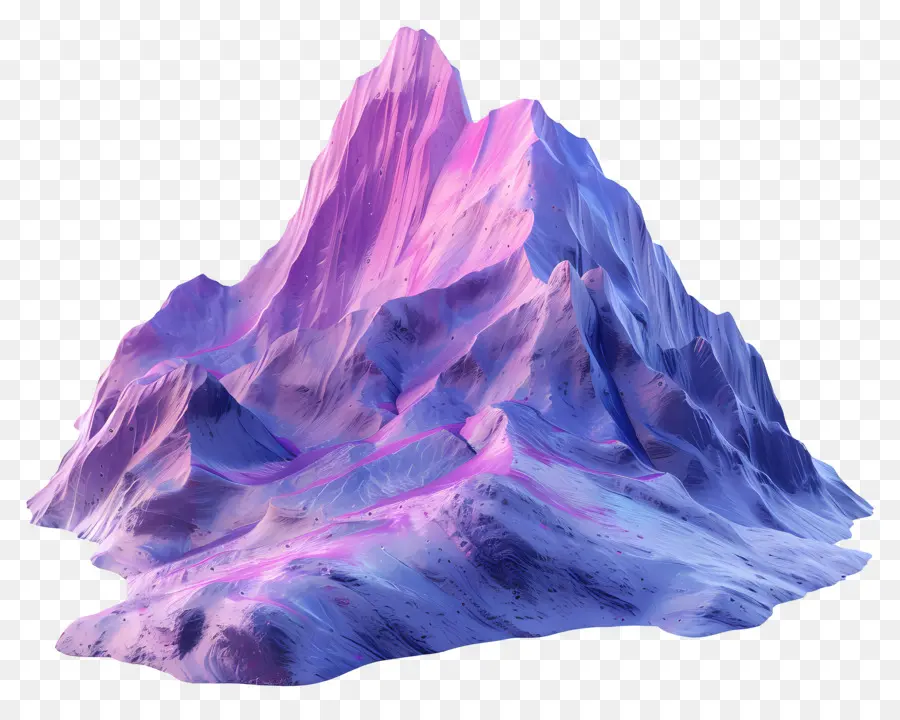 Montagne De Dessin Animé，Montagne Bleue PNG