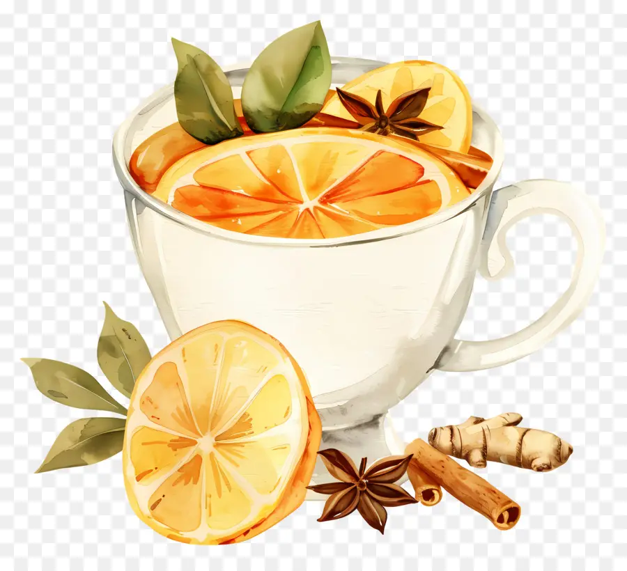 Vin Chaud De Noël，Thé Au Citron PNG