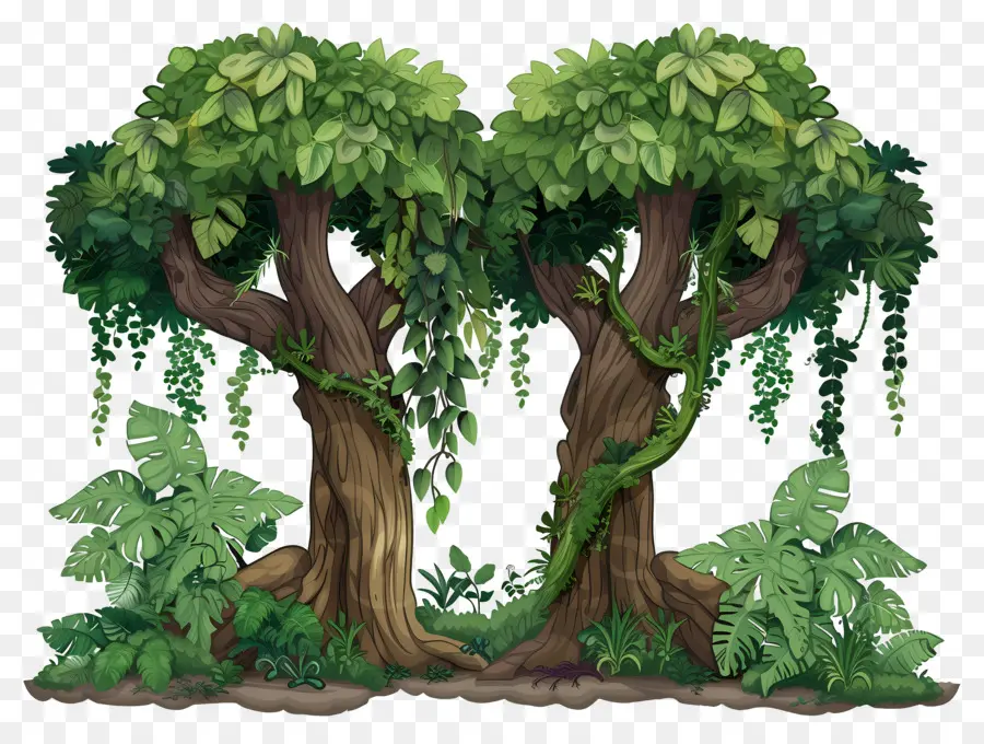 Grand Arbre，Arbres De Dessin Animé PNG