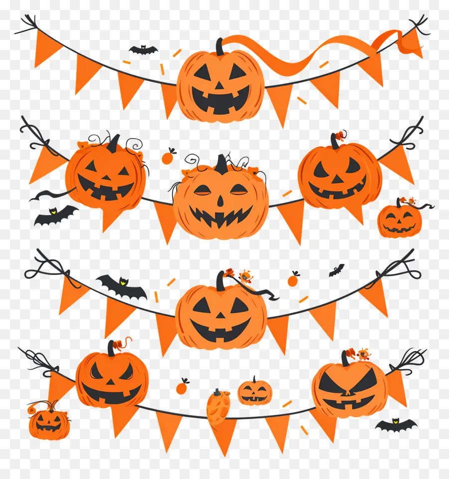 Guirlande D'halloween，Décorations D'halloween PNG