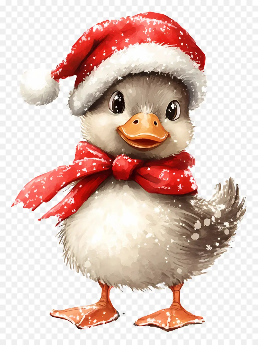 Canard De Noël，Canard Avec écharpe PNG