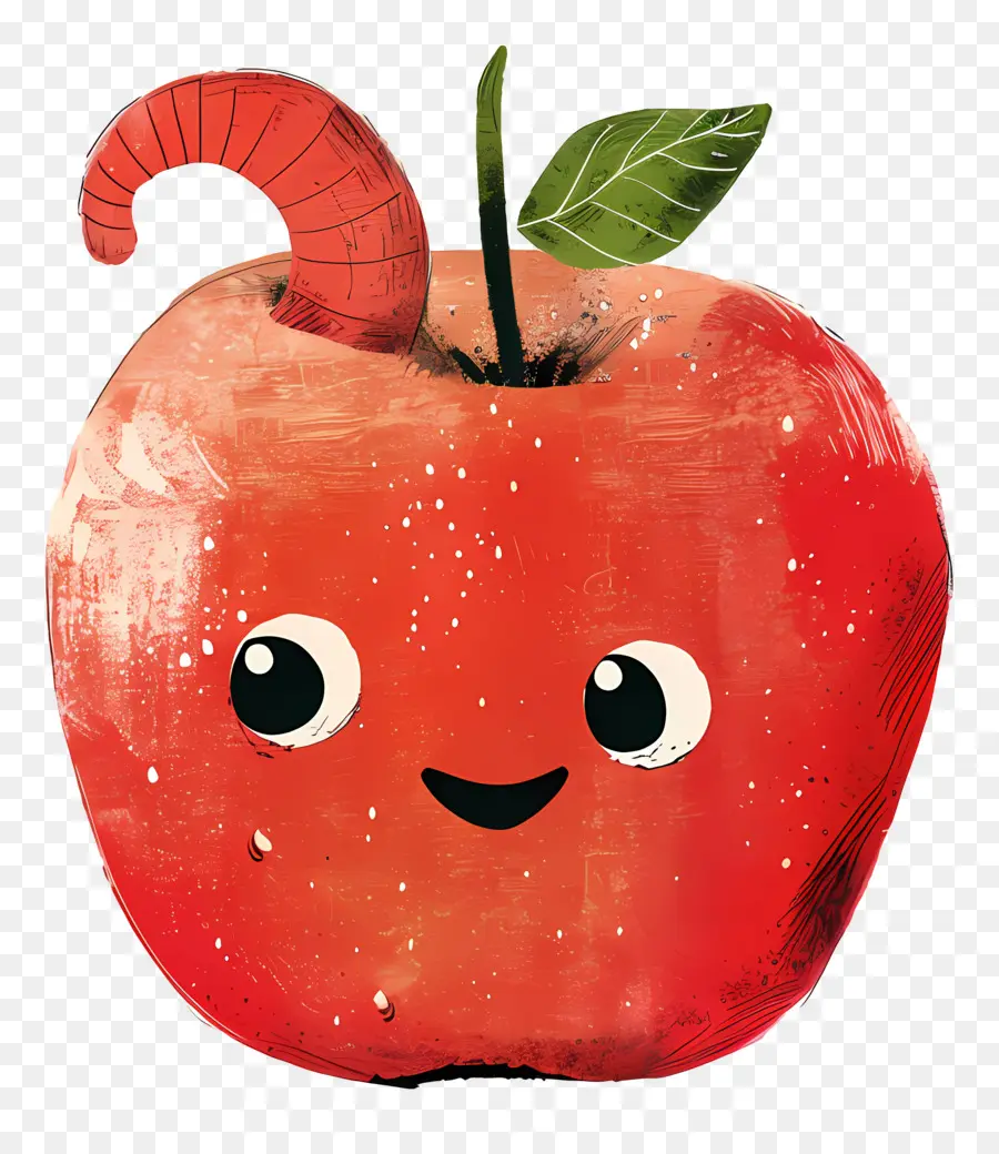 Pomme Avec Ver，Pomme Rouge PNG